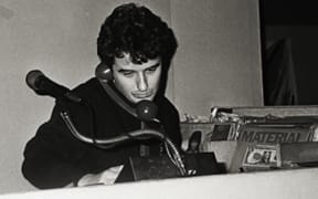 Murray Cammick DJing in the early 1980s