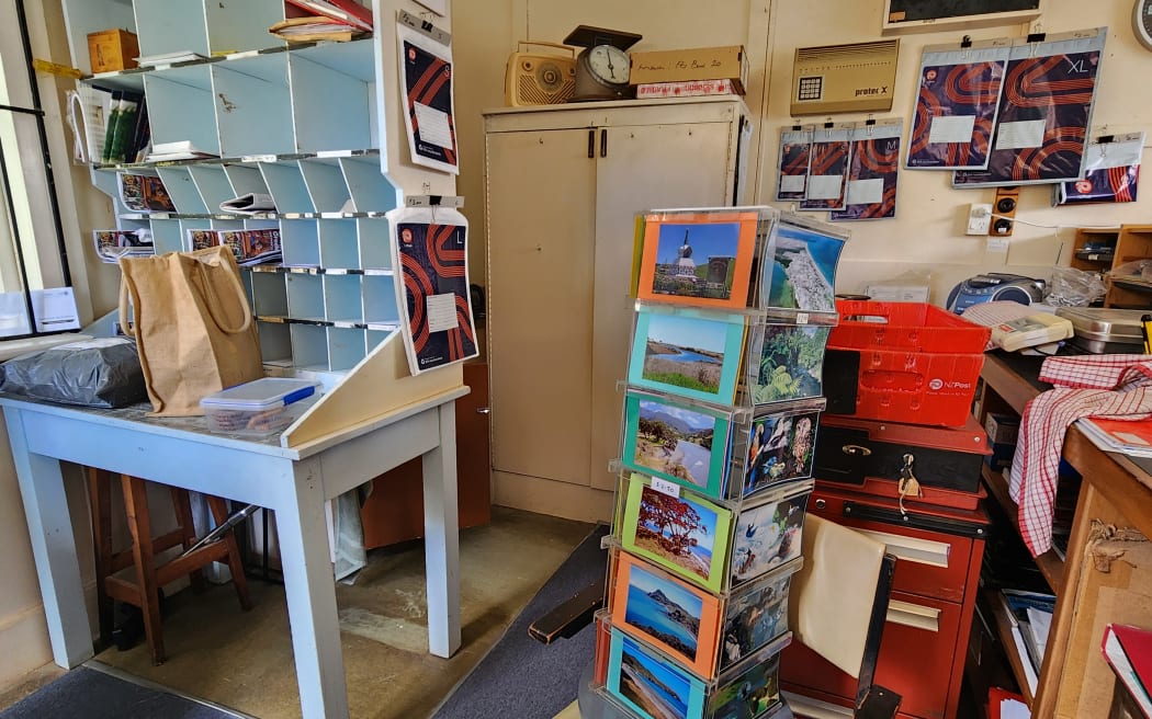 The post office volunteers sort the mail and serve customers. It's been volunteer run since 1986.