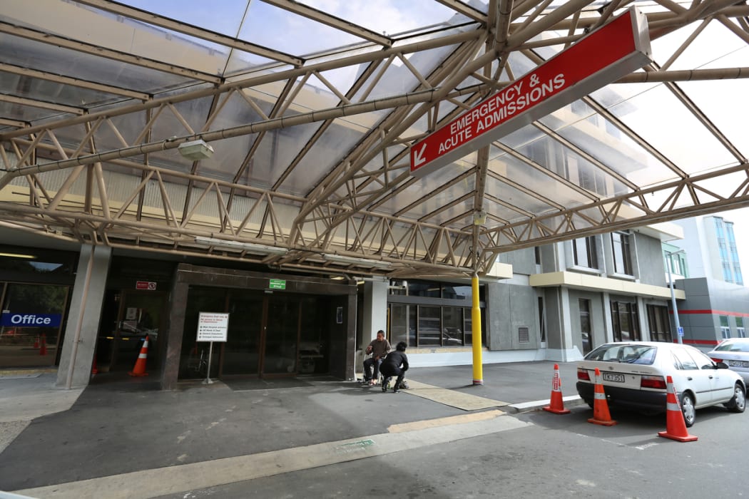 Christchurch Hospital Emergency entrance.