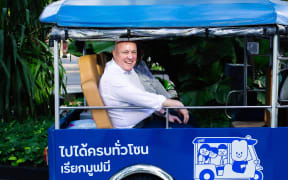 Christopher Luxon on Tuk Tuk tour in Bangkok, April 2024.