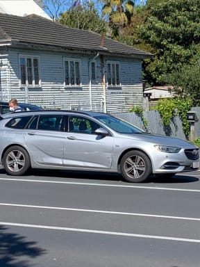 Damaged police car on Great North Road, Grey Lynn, 14/10/21.