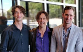 2018 Todd Young Composer winner Luka Venter with Hamish McKeich and Chris Gendall