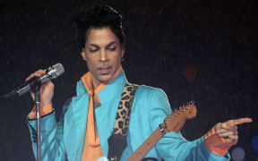 Prince at a Super Bowl half time concert in Miami in 2007.