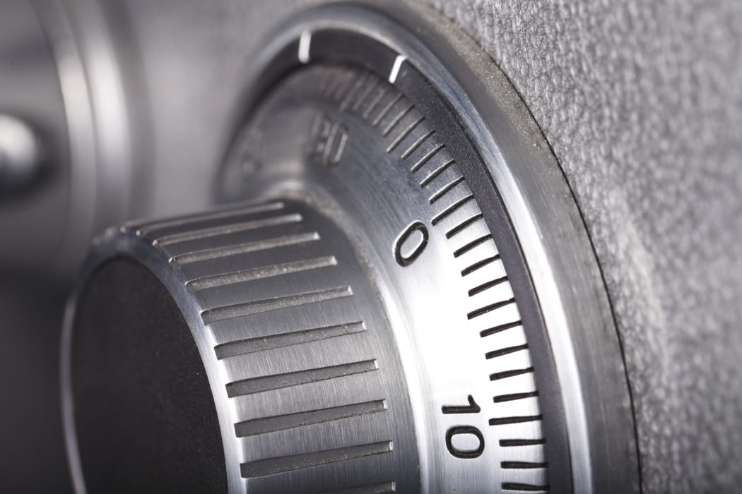 combination lock close-up.