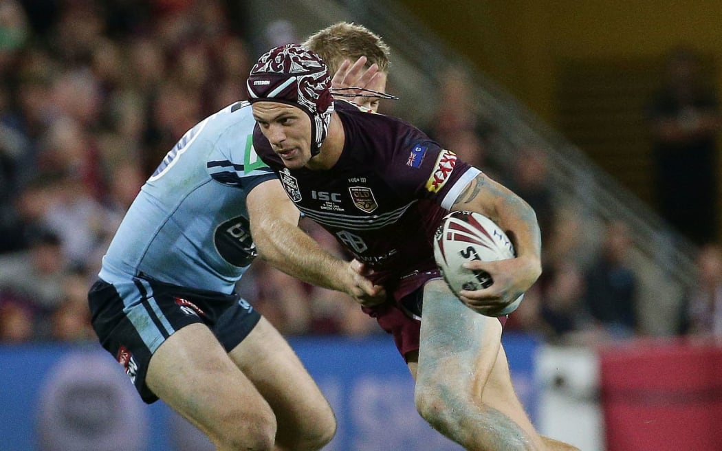 Kalyn Ponga playing for Queensland in last year's State of Origin.