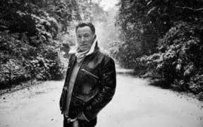 Bruce 'The Boss' Springsteen poses in the snow