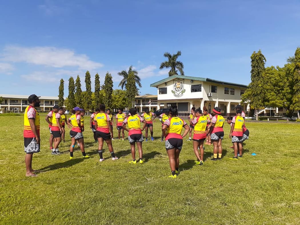PNG Women's XV training session ahead of the 2019 Oceania Women's Championship.