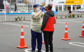 Christchurch's mobile testing station for Covid-19 coronavirus at Pak n Save on Moorhouse Ave.