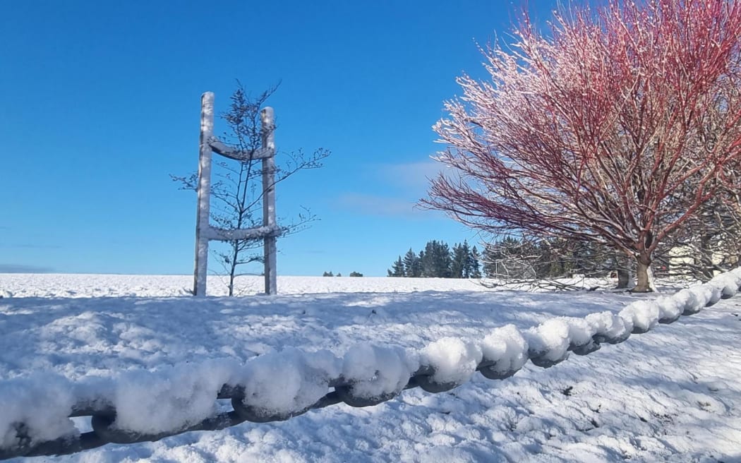 Snow in Dunedin on 10 August 2023