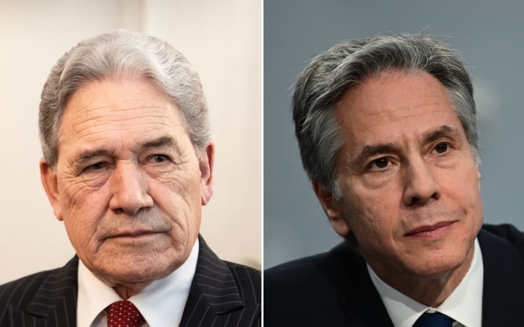 Composite image of Minister of Foreign Affairs Winston Peters and US Secretary of State Antony Blinken.