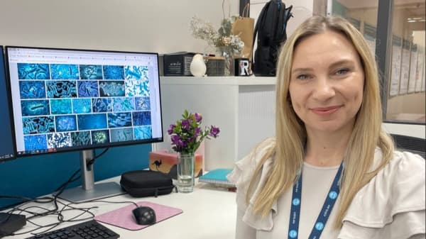 Microbiologist Rozita Vaskoska at the Food Innovation Centre in Werribee, Victoria, Australia.