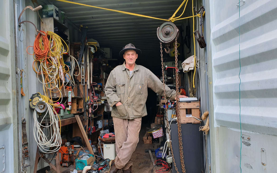 Gypsy caravan-maker and Kimbolton Sculpture Festival entrant Lez Carter in his shed