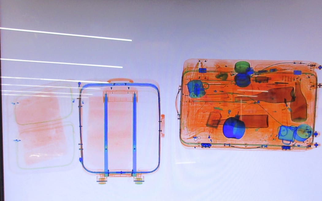 The New Zealand national's suitcase that allegedly contained 2kg of heroin.