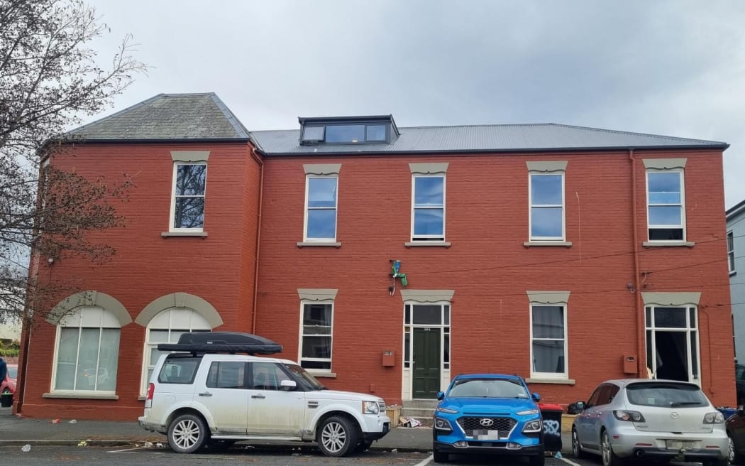 A man was critically injured after falling from a roof at a Castle Street property in Dunedin.