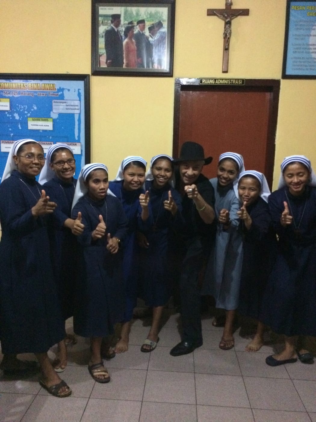 Paulie with Alma Nuns