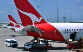 Photo taken on November 17, 2014 shows Qantas planes at Sydney Airport.