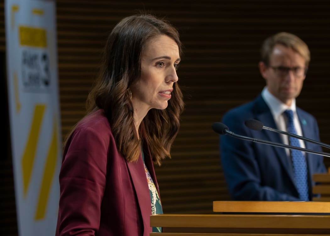 Prime Minister Jacinda Ardern and Director-General of Health Dr Ashley Bloomfield talk to media during a Covid-19 coronavirus briefing on 6 May, 2020.