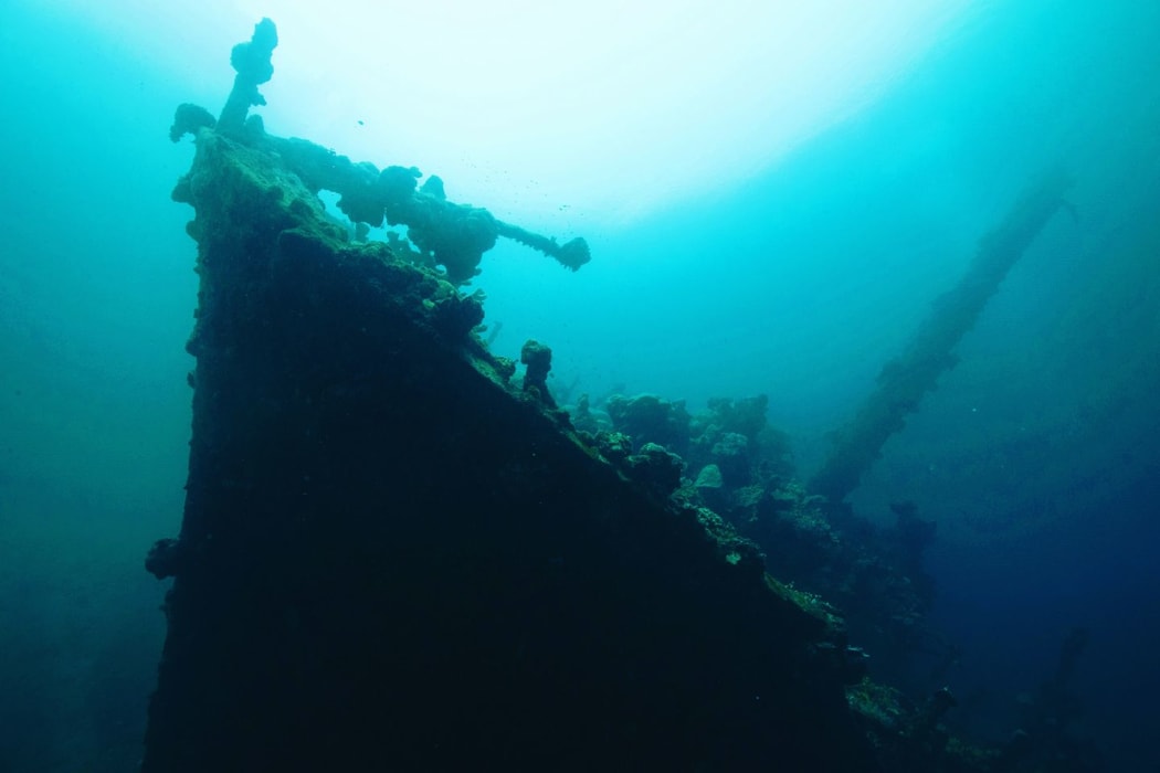 The WWII shipwreck the Japanese Kashi Maru in the Western Solomons.
