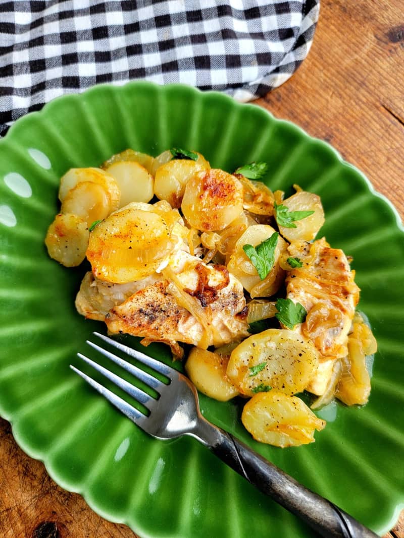 Baked Fish with Lemony Potatoes