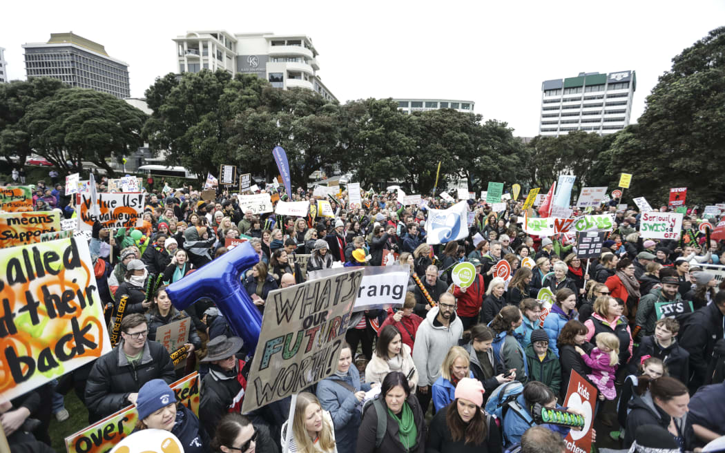 Teachers strike in Wellignton