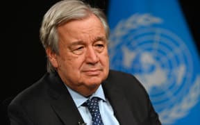 UN Secretary-General Antonio Guterres speaks during an interview at the United Nations headquarters ahead of the COP28 meeting in New York, November 29, 2023. The COP28 climate conference should aim for a complete "phaseout" of fossil fuels, UN Secretary-General Antonio Guterres told AFP on November 29, warning of "total disaster" on humanity's current trajectory.
"Obviously I am strongly in favor of language that includes (a) phaseout, even with a reasonable time framework," Guterres said in an interview before flying off to the United Arab Emirates, the oil-rich nation hosting the two-week UN climate summit beginning November 30. (Photo by Andrea RENAULT / AFP)