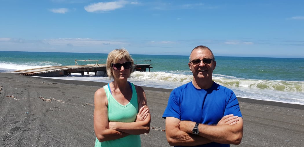 Whirinaki Beach residents Kerry Le Geyt and Warren Kohlis.