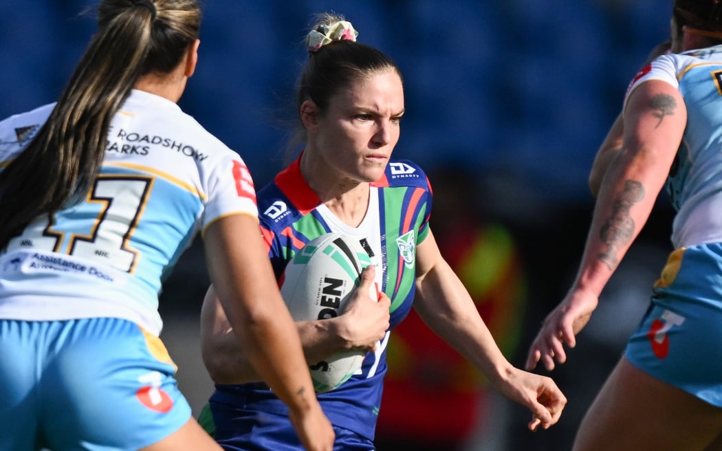 Michaela Brake of the Warriors, NZ Warriors v Gold Coast Titans, Round 4 of the Telstra Women’s Premiership NRLW.