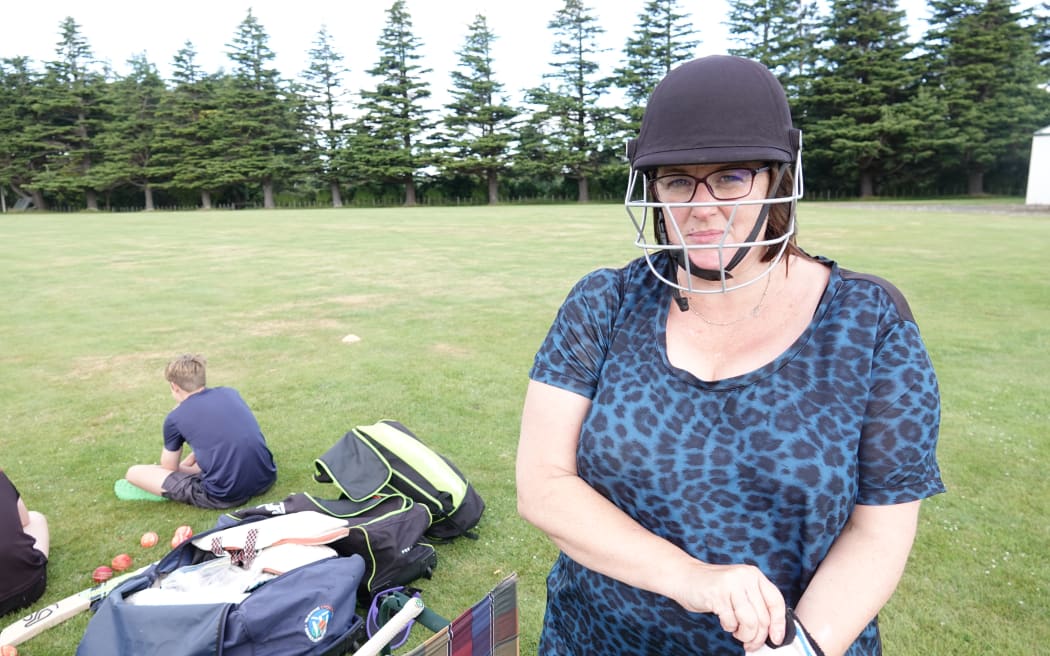 Sarah Graham, a friend of Karen Gunn. Gunn came along to play for the team after the pair talked cricket.
