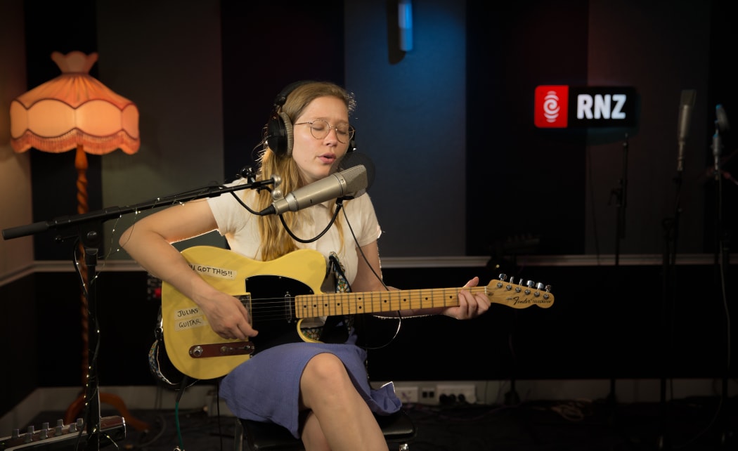 Julia Jacklin in the RNZ Auckland studio