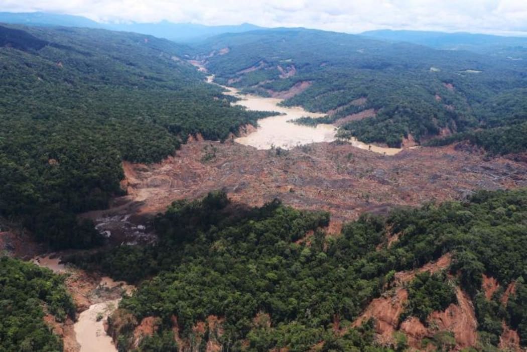 PNG communities at risk of flooding following damning rivers by landslides triggered by 7.5 magnitude earthquake.