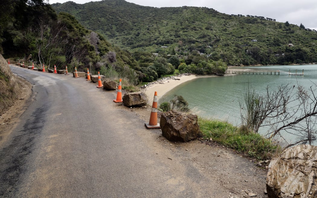Moetapu Bay Rd in the Kenepuru Sound was badly damaged during flooding in July 2021 and August 2022.