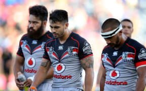 The Warriors leave the field dejected in Newcastle