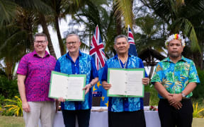 Australia's prime minister Anthony Albanese and Tuvalu's prime minister Kausea Natano signed a treaty known as the ‘Falepili Union’.