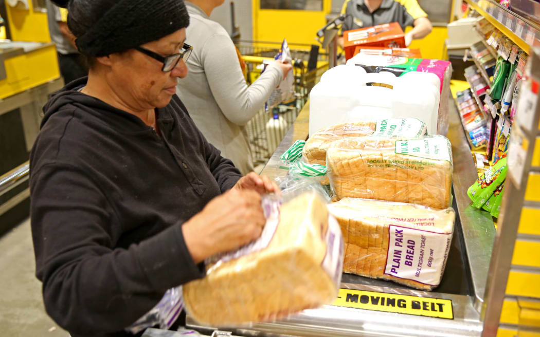 Tui Keelan stocking up at a Gisborne supermarket.