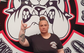 Paula Ormsby, leader of the women's chapter of the Waikato Mongrel Mob Kingdom.