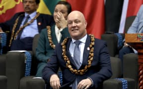 New Zealand's Prime Minister Christopher Luxon attends the opening ceremony for the Commonwealth Heads of Government Meeting (CHOGM) in Apia, Samoa, on October 25, 2024. (Photo by Manaui FAULALO / POOL / AFP)