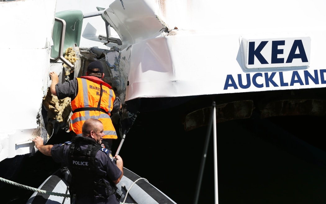 Passengers were injured when the ferry hit the wharf at Devonport, Auckland.