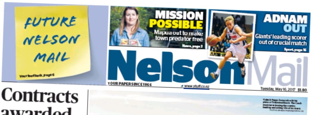 The Nelson Mail promoting its consultation with readers on the front page.