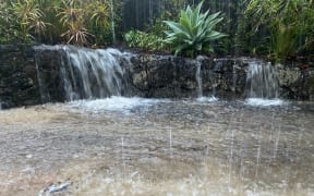 One Auckland garden turned into an unexpected water feature.