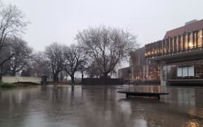 Avon River Christchurch after heavy rain on 26 July, 2022.
