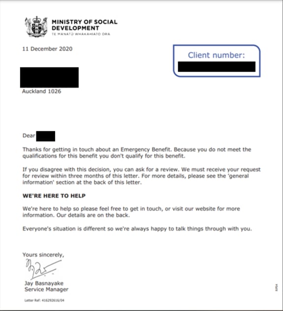 Emergency benefit - immigration dole. To go with Gill's copy