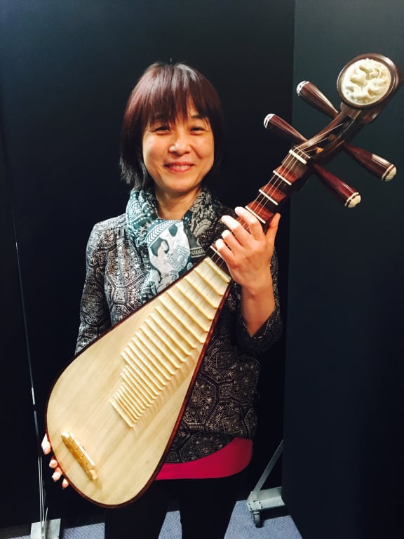 Wu Man and her 12 pound pipa