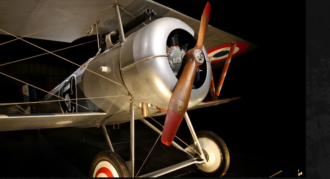 A Nieuport on static display at the Omaka Aviation Heritage Centre -