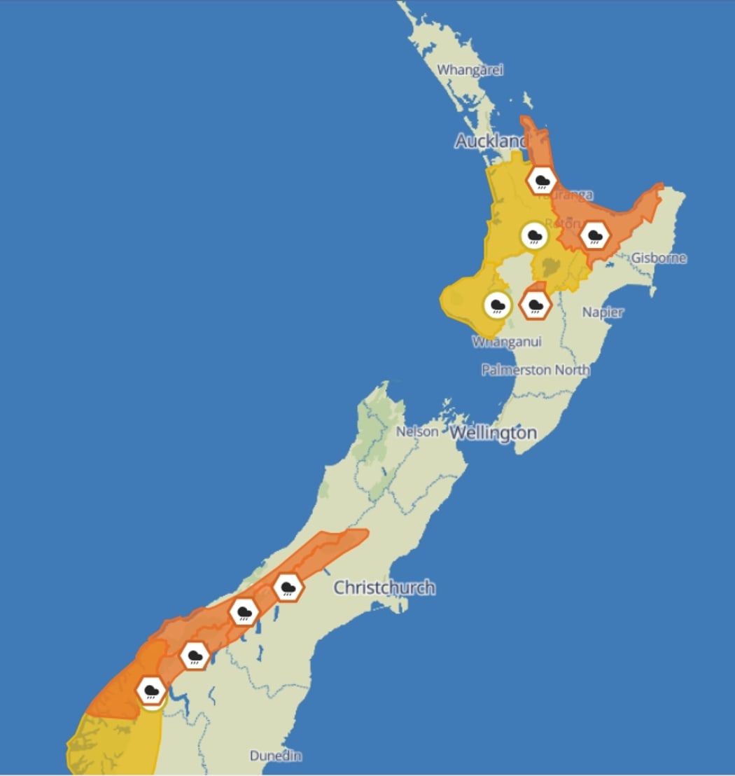 Heavy rain warnings and watches have been set over parts of the country as a warm air mass approaches the country.