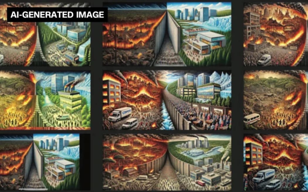 AI image of LA fires - single use only