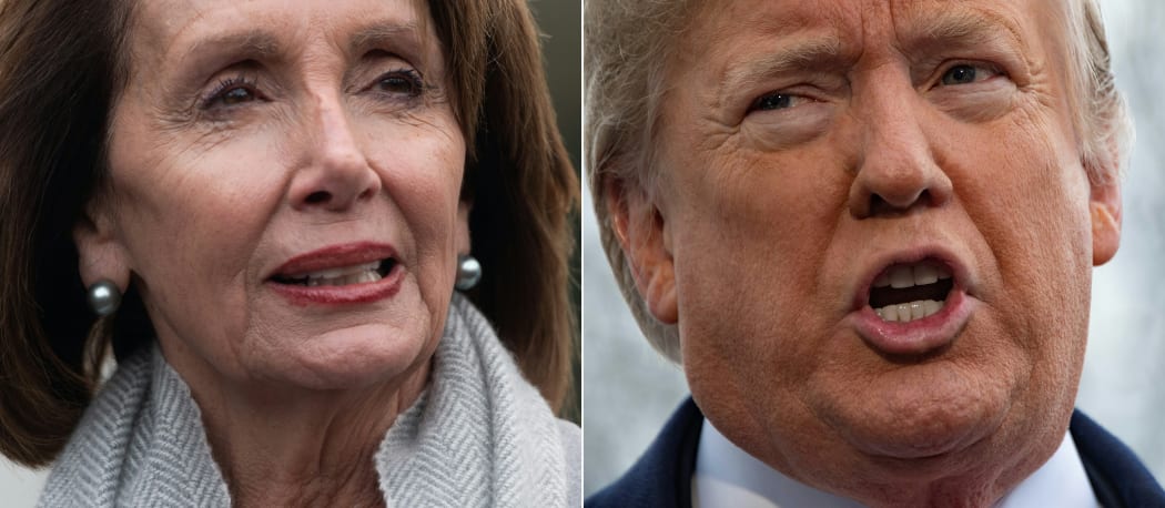 US Speaker of the House Nancy Pelosi and US President Donald Trump.