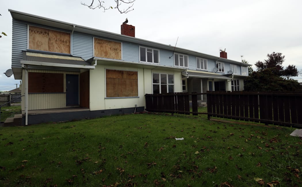 A state house in Aranui awaits repair.
