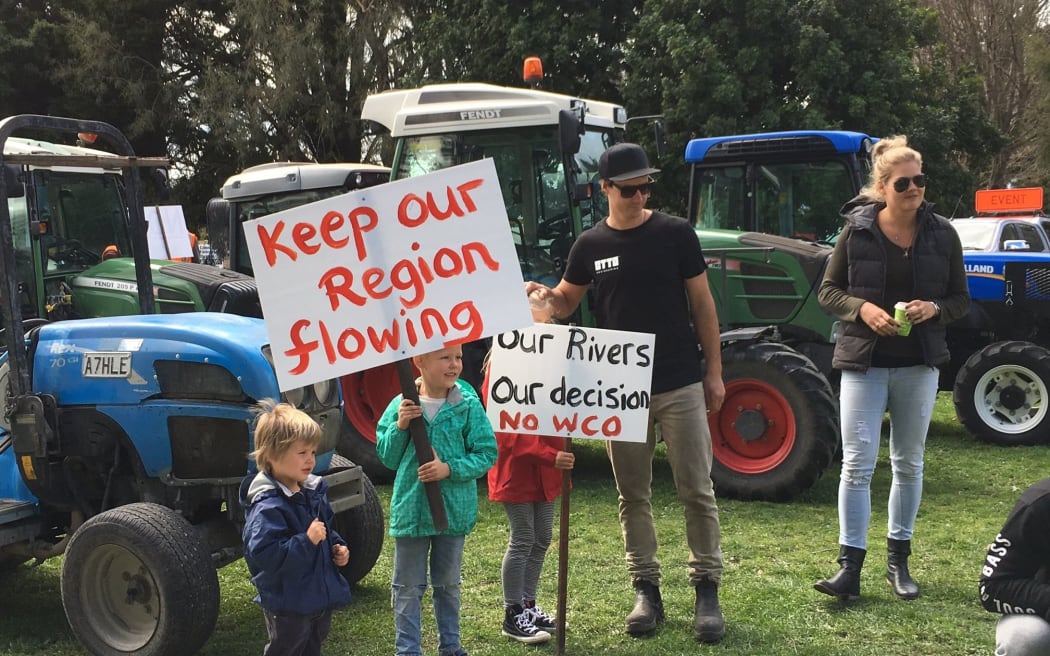 Young protesters at the demonstration.