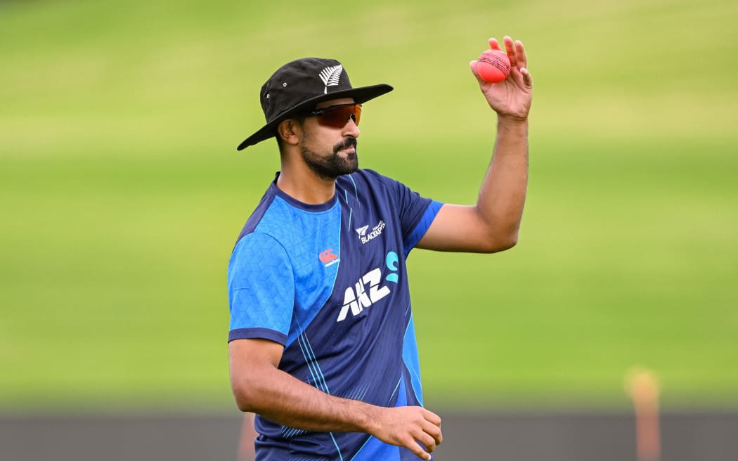 Black Caps spinner Ish Sodhi training in Tauranga in 2023.