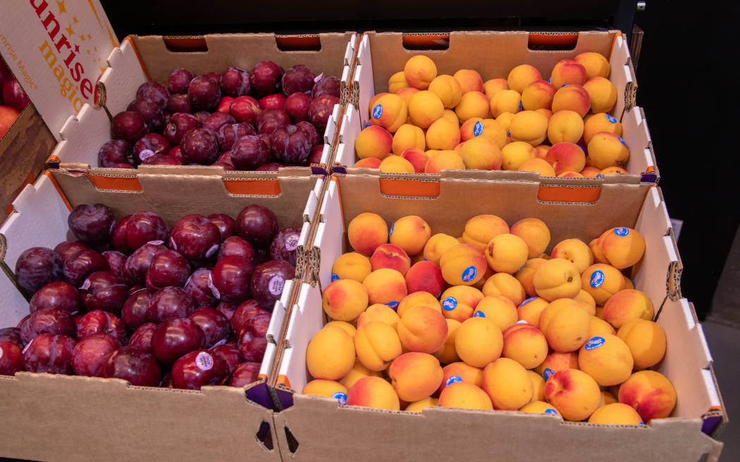 Apricots and plums.